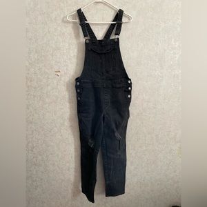 Old Navy Black Denim Overalls